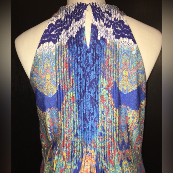 Anthropologie Ranna Gill Boteh Maxi Dress with Embellished Neckline - Size 10. - Picture 9 of 16